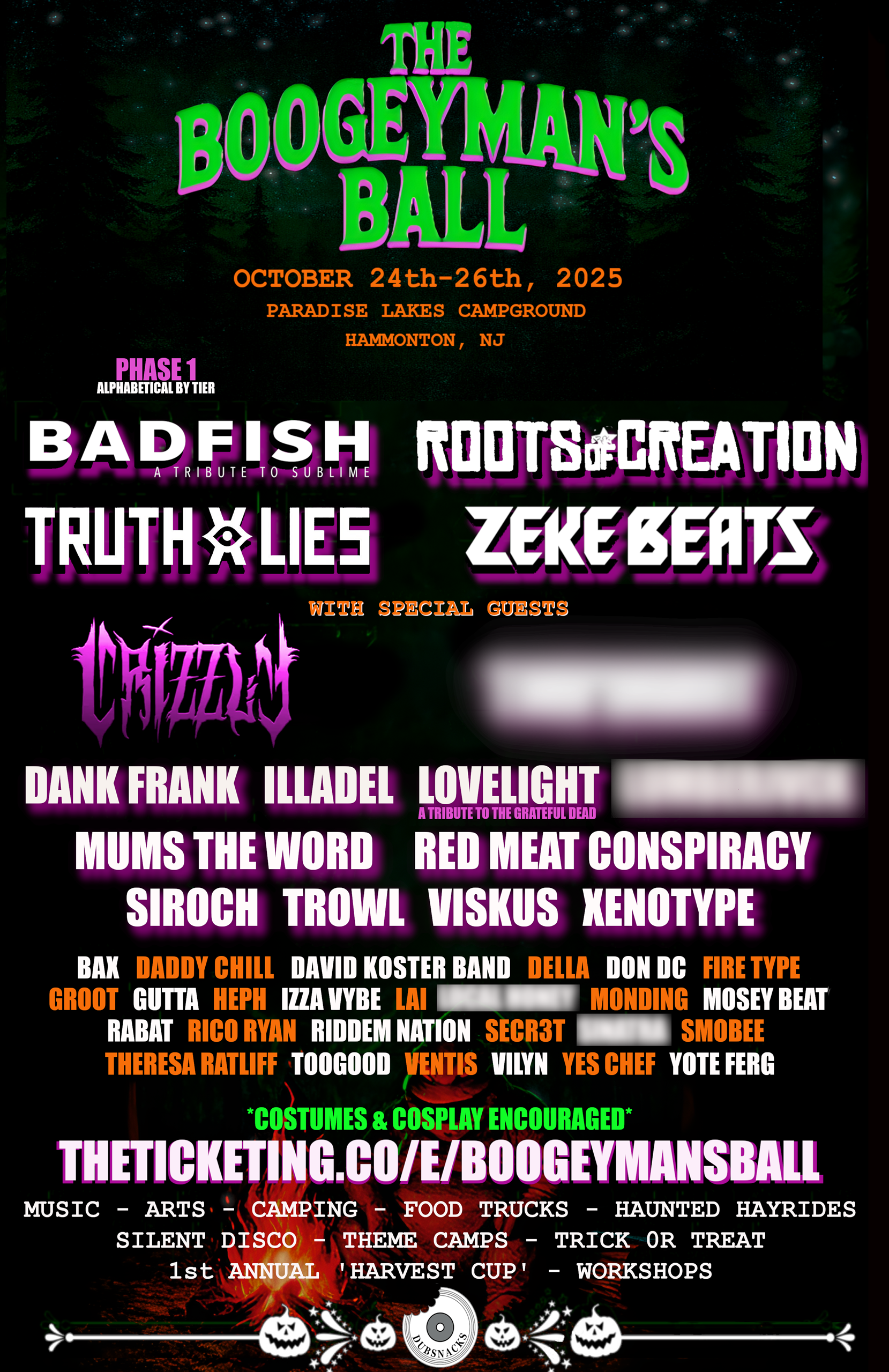 The Boogeyman's Ball Phase 1 Lineup